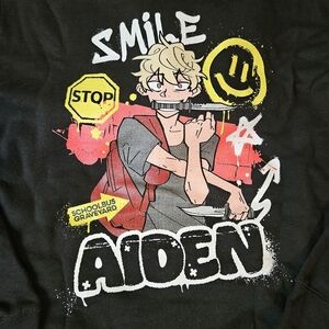 Webtoons SchoolBus Graveyard Aiden Black Sweatshirt Unisex